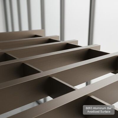 6063-Aluminiumstange mit eloxierter Oberfläche für Architektursysteme und leichte Strukturkonstruktion